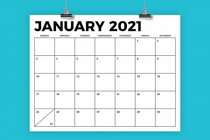 8 5 x 11 inch bold 2021 calendar (438443) | flyers