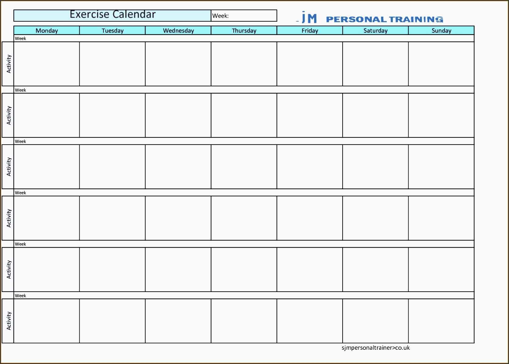 8 free fitness plan template in excel sampletemplatess