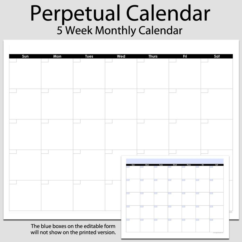 8 X 11 Monthly Calendar Printable • Printable Blank