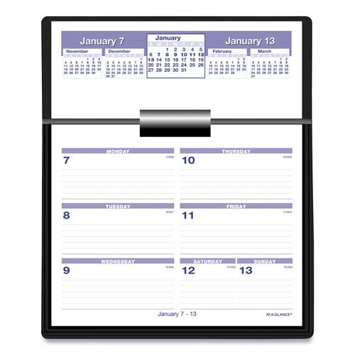 acco at a glance flip a week desk calendar and base | 7 x