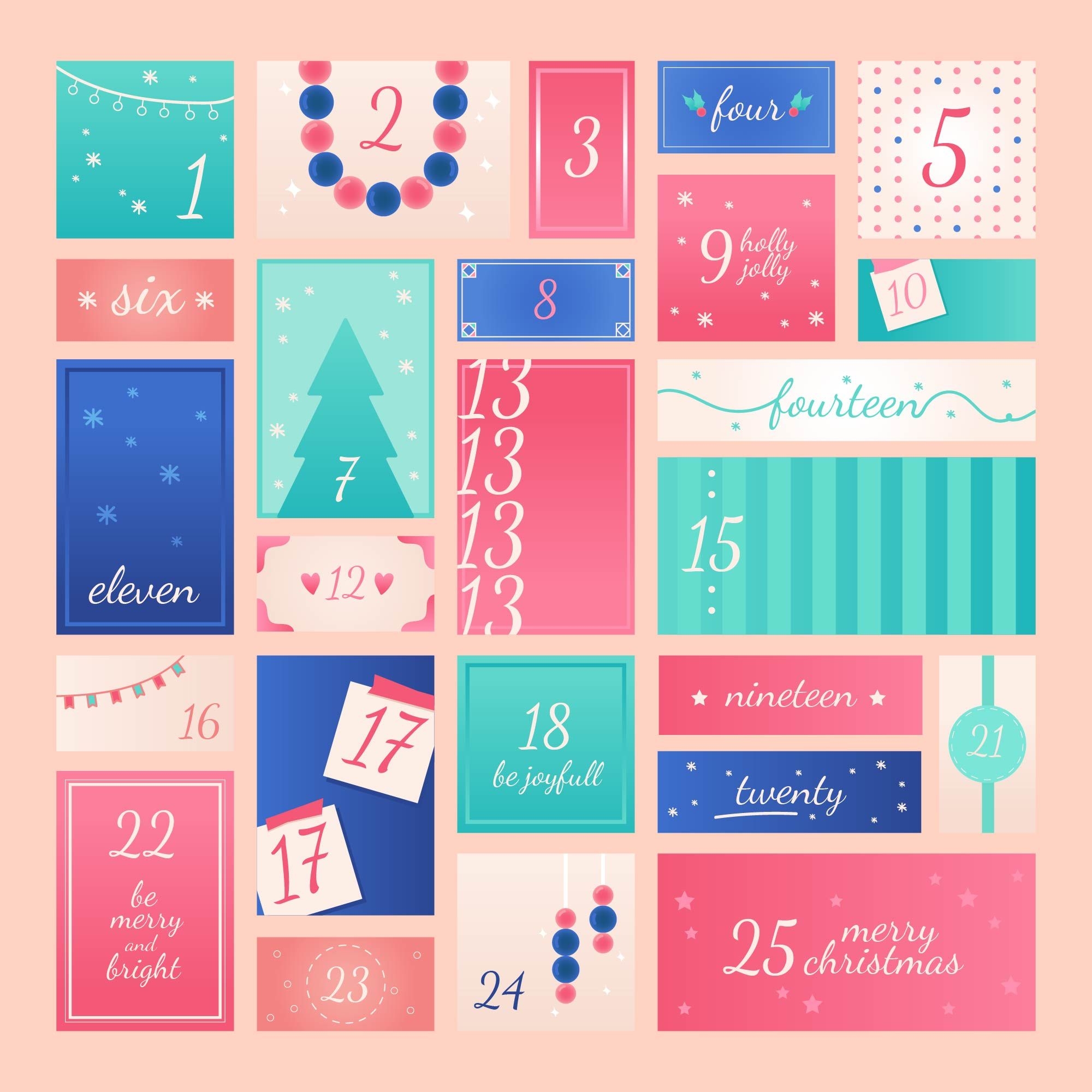 Advent Calendar Printable Vector 256244 Download Free