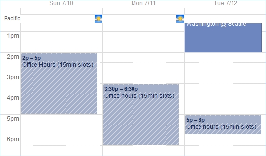 Appointment Slots: Google Calendar Technology For Academics