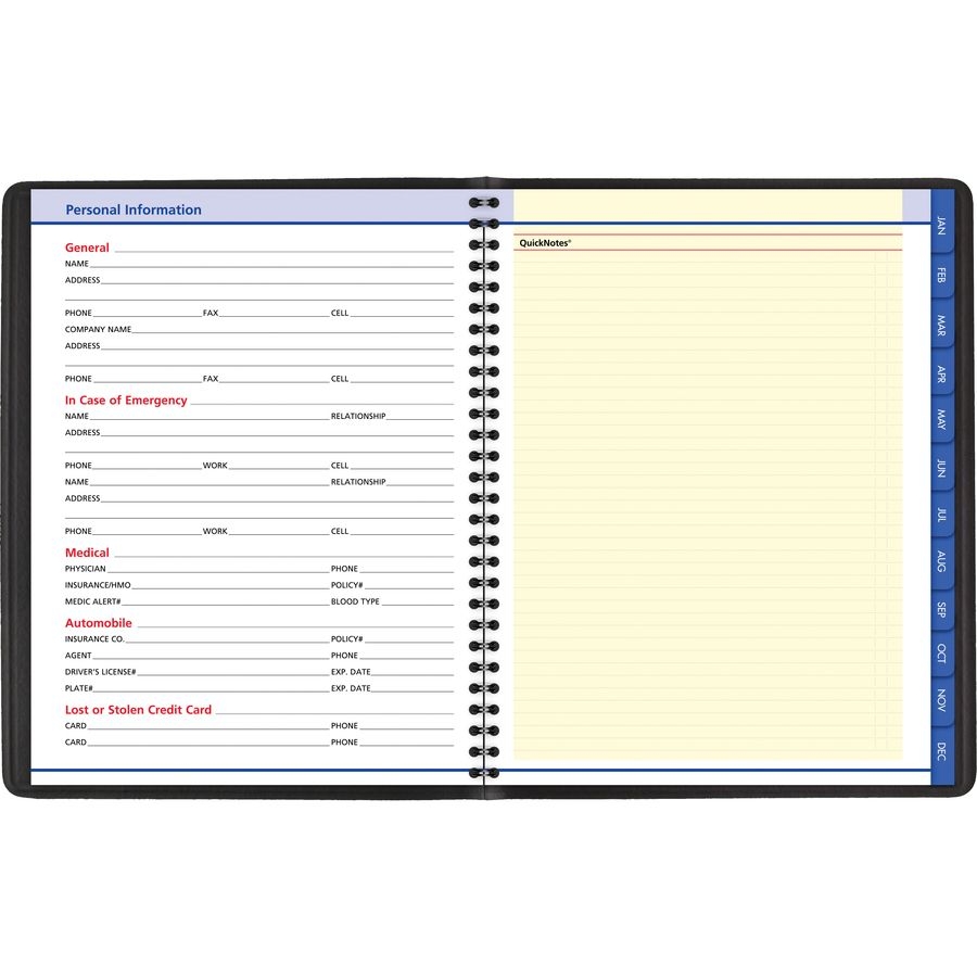 At A Glance Quicknotes Weekly/monthly Appointment Book