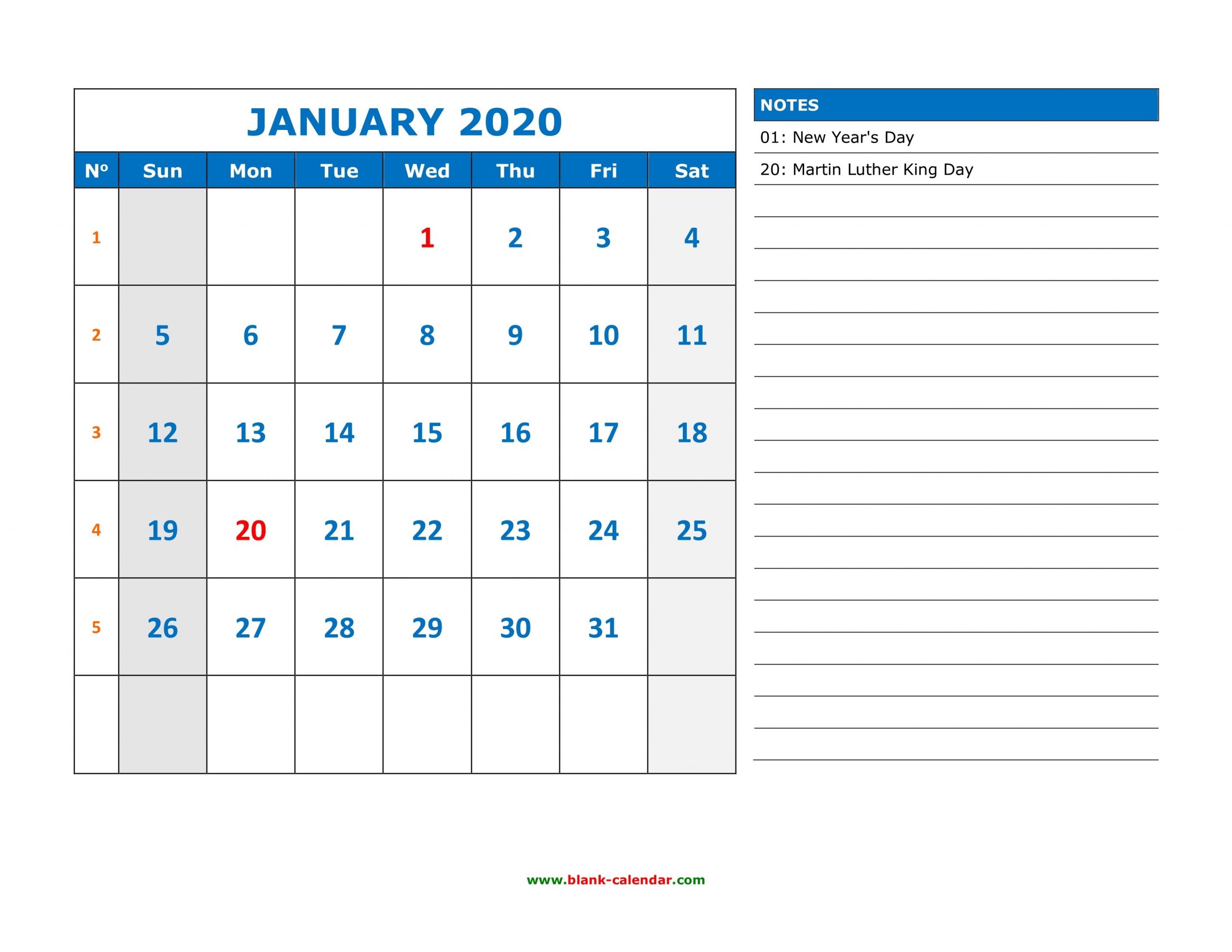 August 2020 Monthly Appointment | Example Calendar Printable