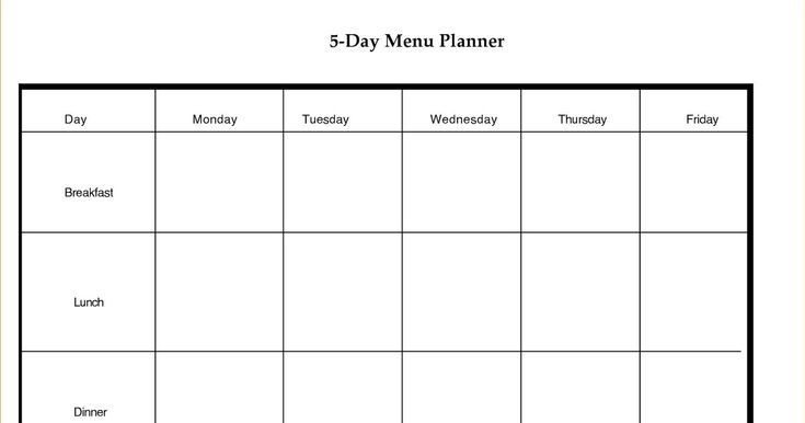 Blank 5 Day Week Calendar Blank Calendar Template Dowload