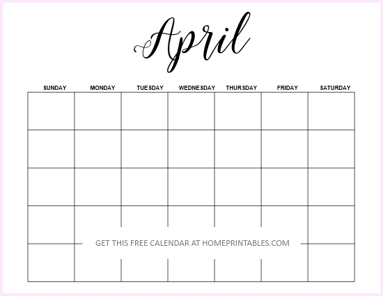 Blank Calendar 2019: Free Editable Template In Microsoft