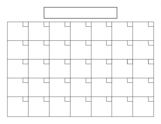 blank calendar 5 day week | printable calendar template 2020