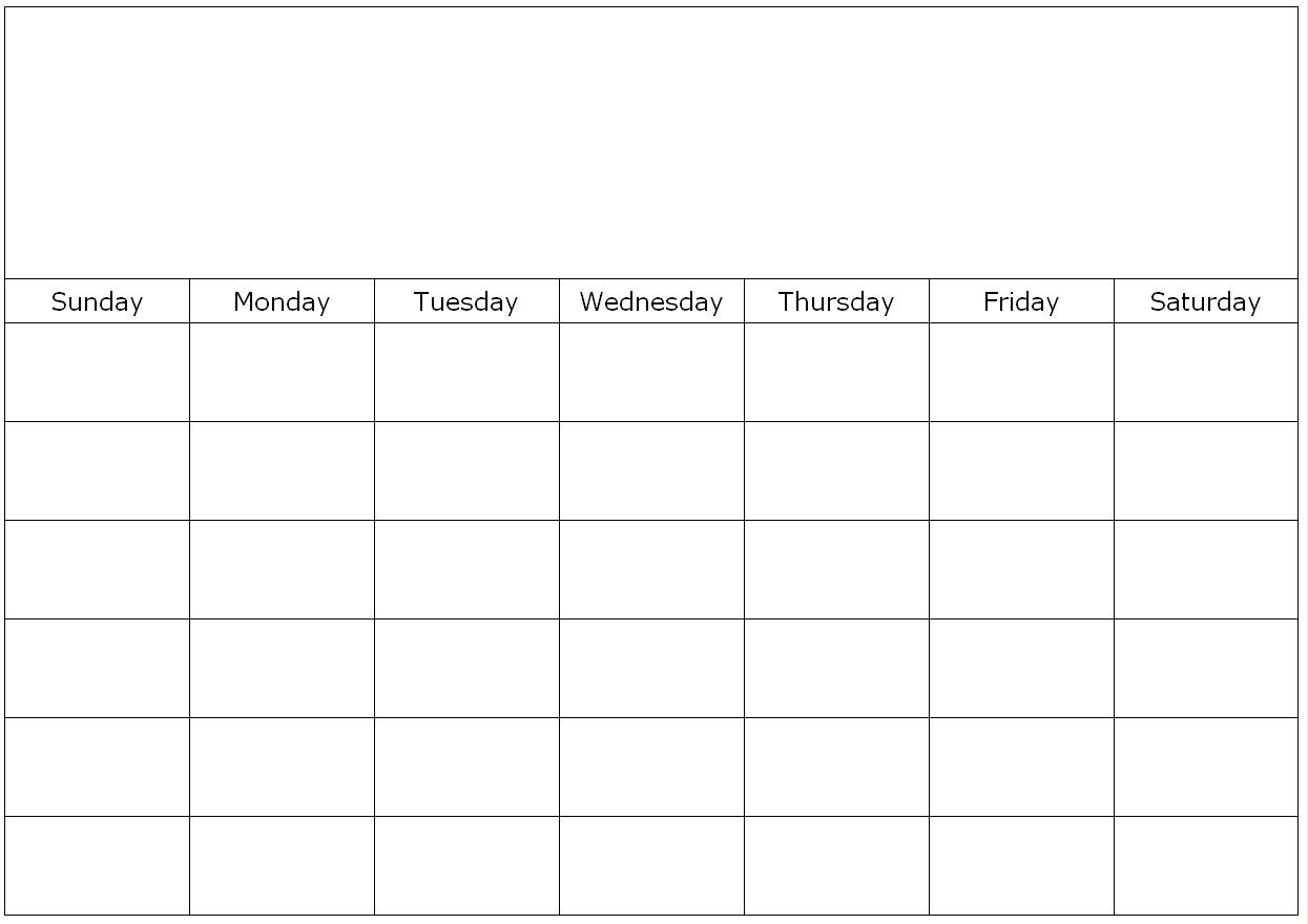 Blank Calendar Page Monday To Friday | Calendar Template