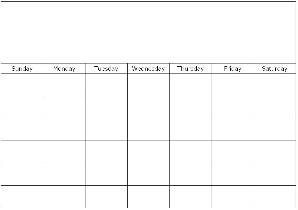 blank calendar page monday to friday | calendar template