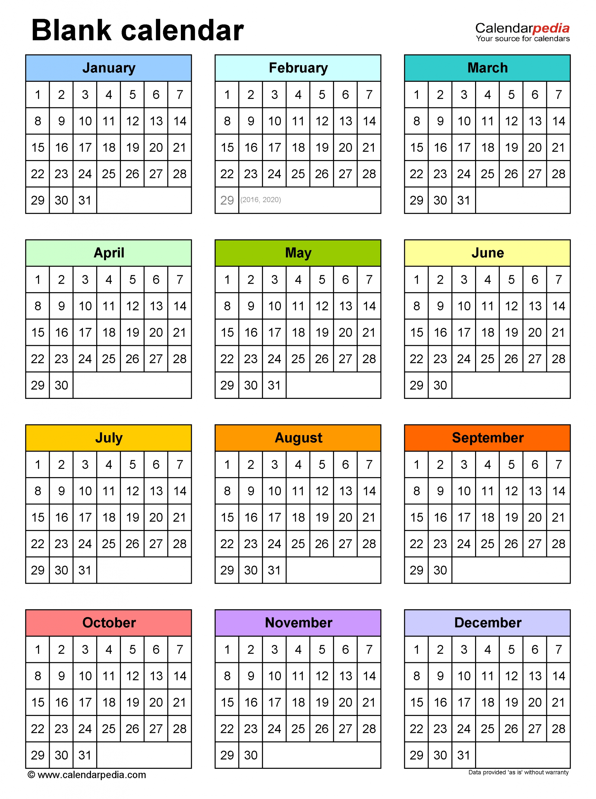 blank calendars free printable microsoft word templates