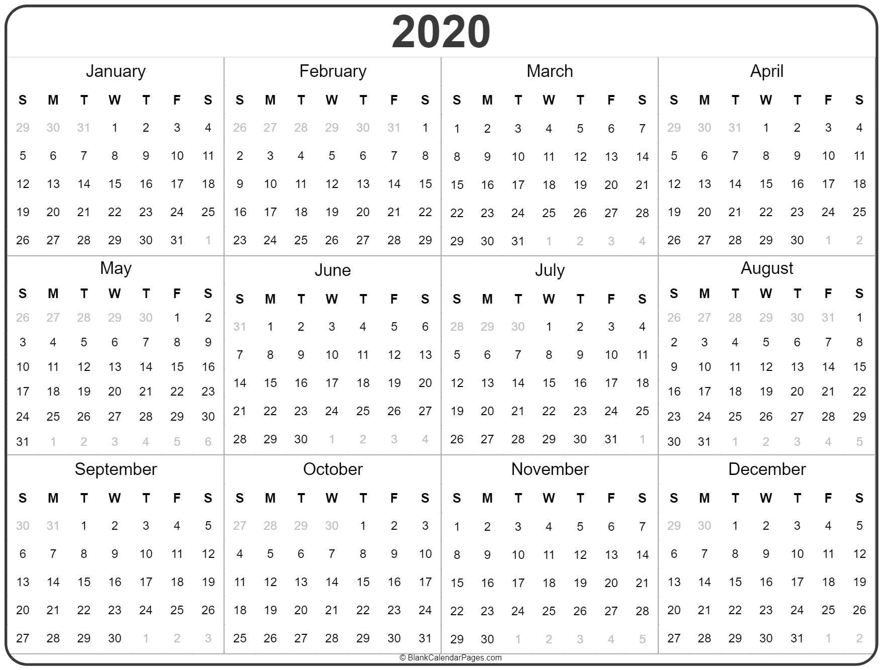 Blank Fill In Calendars 2021 Printable | Calendar Template