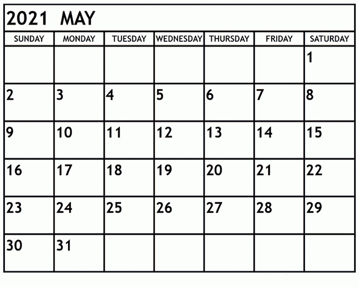 blank may 2021 calendar editable thecalendarpedia