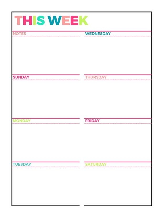 Blank Saturday To Friday : Free Calendar Template