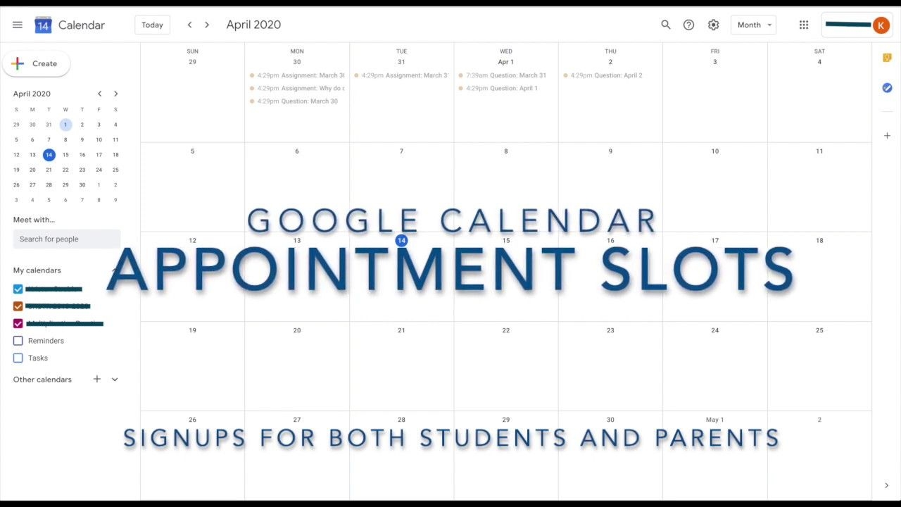 Calendar Appointment Slots Youtube