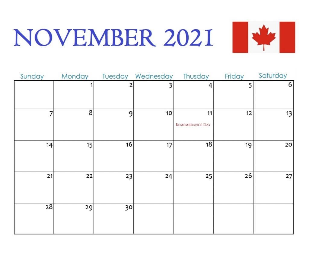 canada holidays 2021 calendar