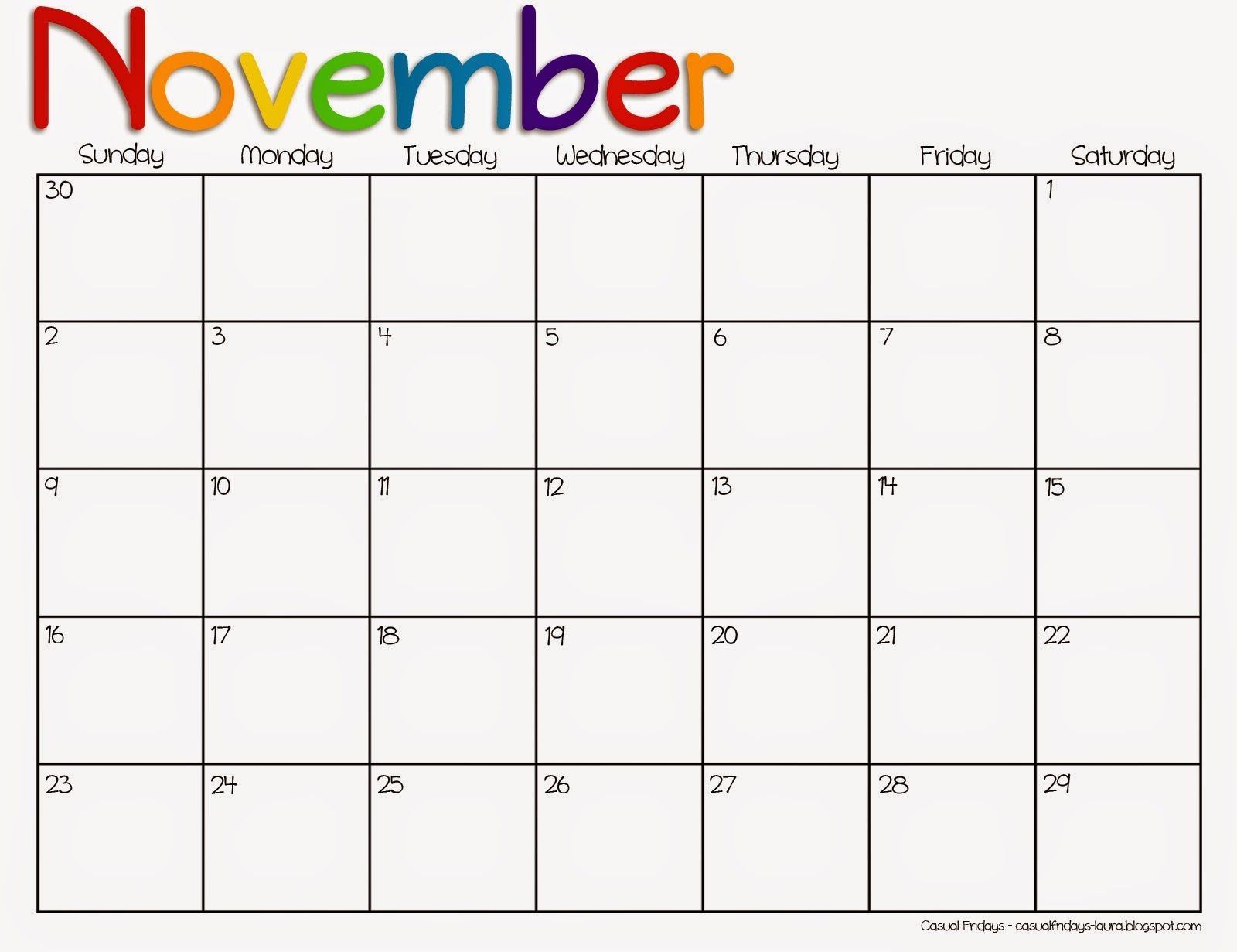 casual fridays: free printable 2014 2015 calendar