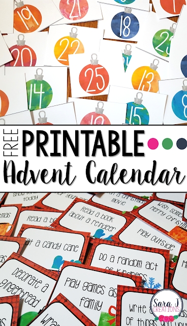 classroom freebies too: free advent calendar