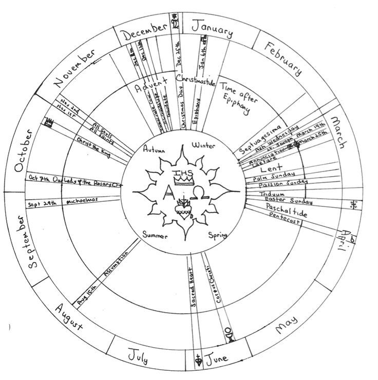 Coloring Page For The Traditional Liturgical Calendar