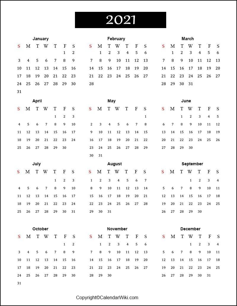 Create Your Printable Calendar 2021 No Download | Get Your