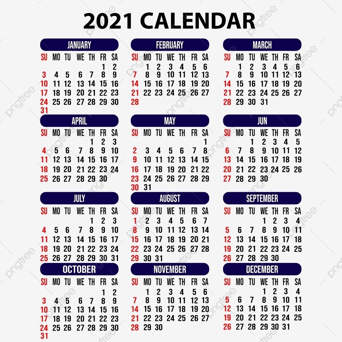 Календарная Сетка По Месяцам 2021 2021 • printable blank