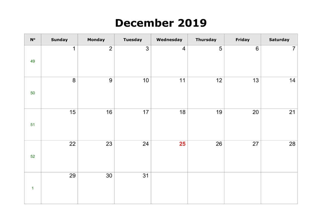 december 2019 printable calendar create your calendar