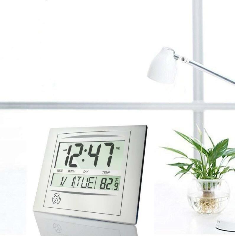 digital visually impaired clock silent day calendar