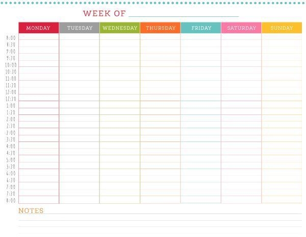 don&#039;t double book yourself! use this free printable weekly