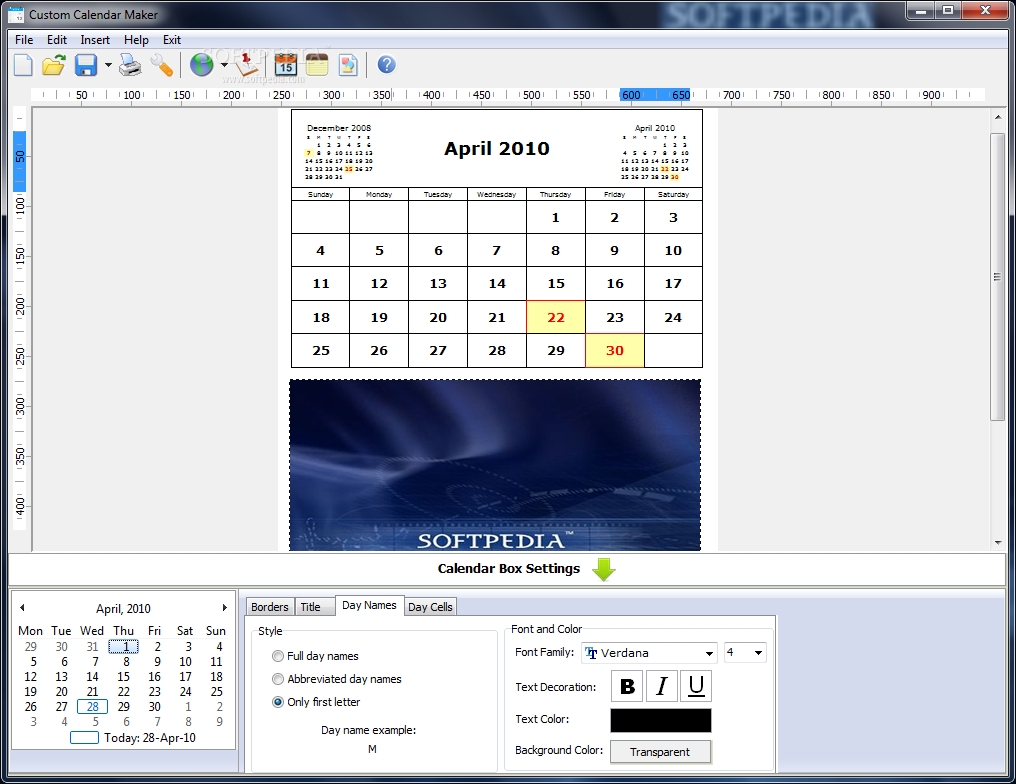 download custom calendar maker 2 33