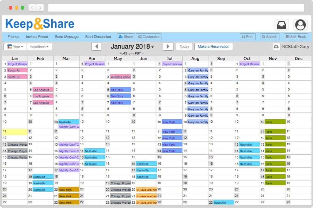 easy to use free online calendar keepandshare