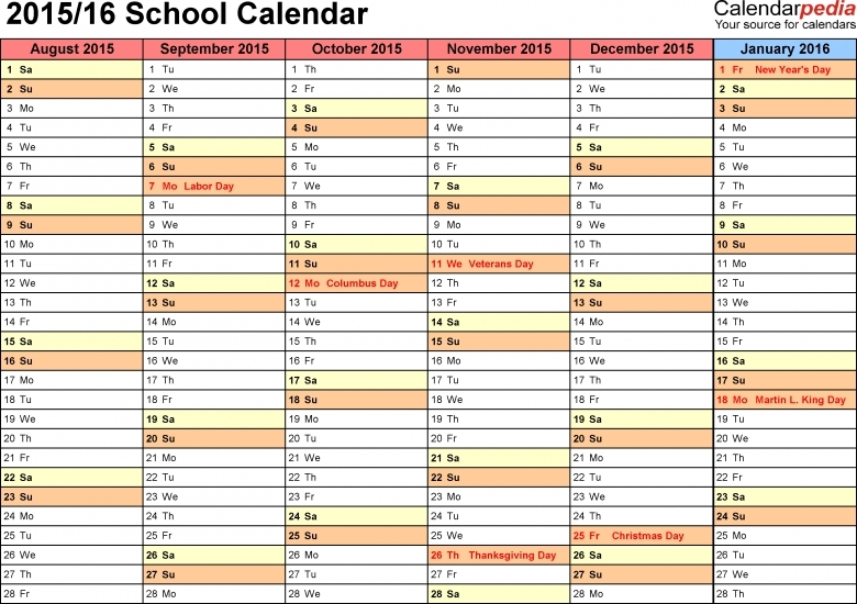 Editable Calendars For Teachers : Free Calendar Template