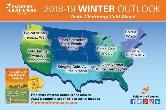 Farmers' Almanac's Teeth Chattering Forecast Melts Rumors