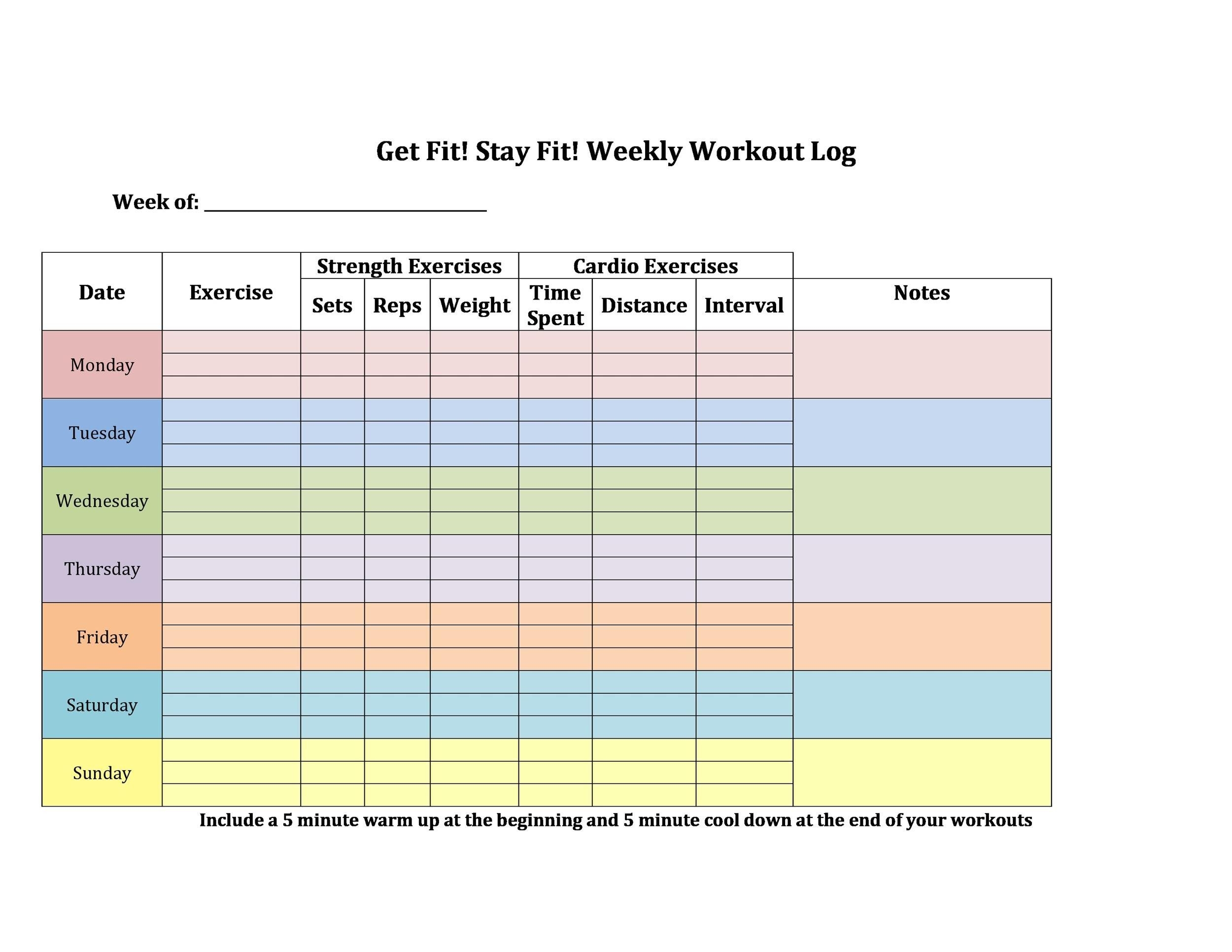 fitness plan template weekly all photos fitness tmimages