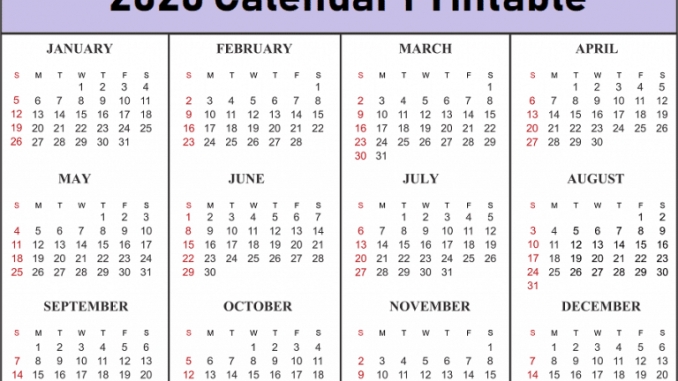 free 12 month calendar one page template printable online