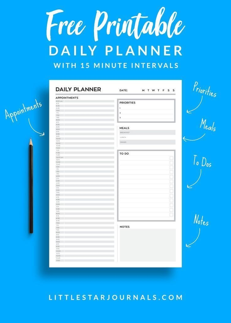 Free 15 Minute Daily Planner Printable (with Images