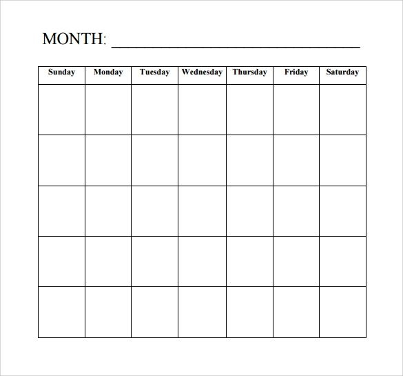 free 15 sample blank calendar templates in pdf