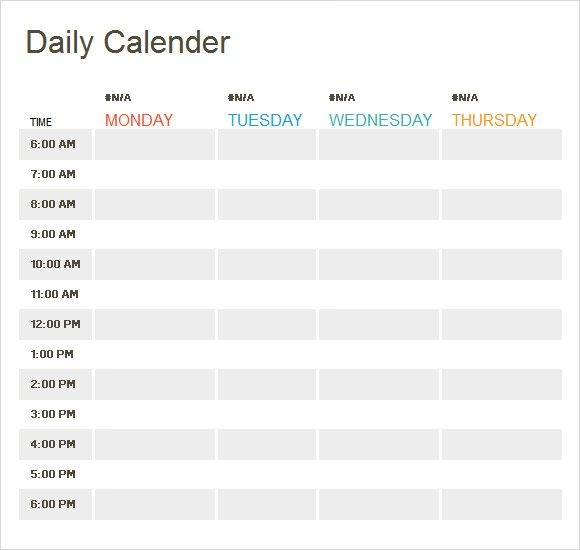 Free 20 Sample Weekly Calendar Templates In Google Docs