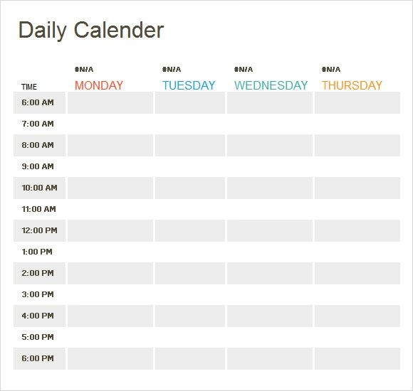 free 20 sample weekly calendar templates in google docs