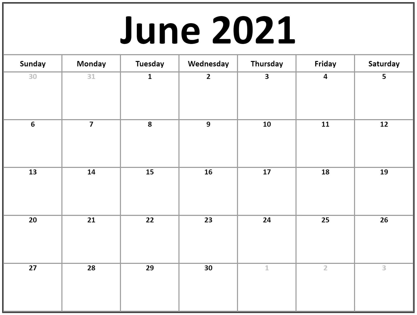 free june 2021 calendar printable blank templates