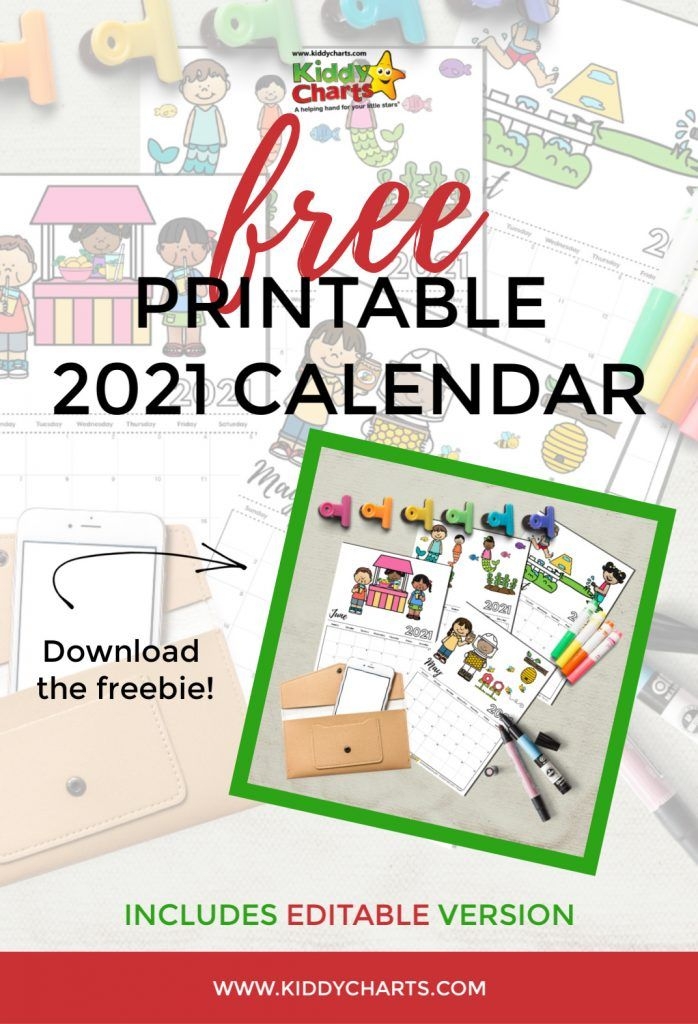 free printable 2021 calendar: includes editable version