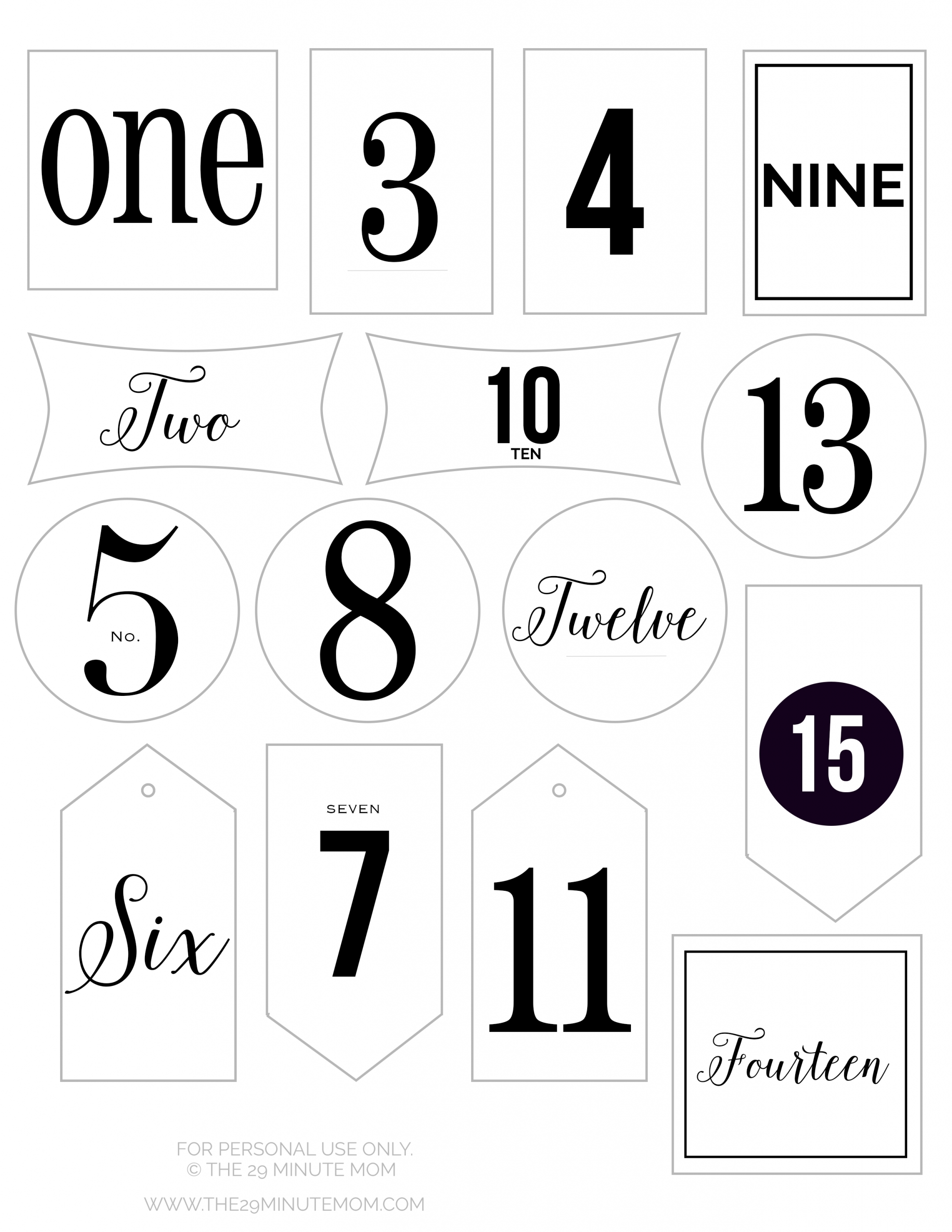 free printable advent calendar tags | calendario avvento