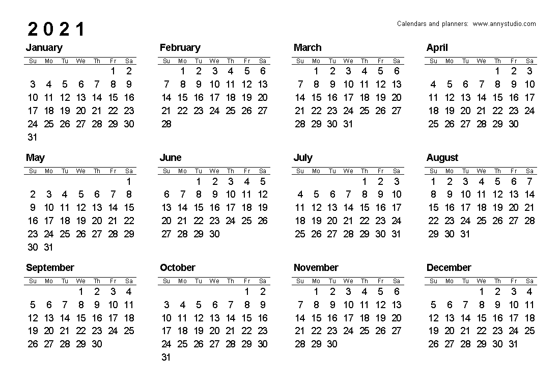 Free Printable Caldender 2021 Monday To Sunday Calendar