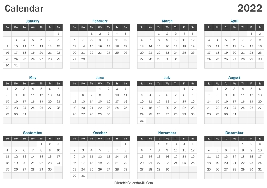 Free Printable Calendar 2021 Monthly With Holidays 8 1/2 X