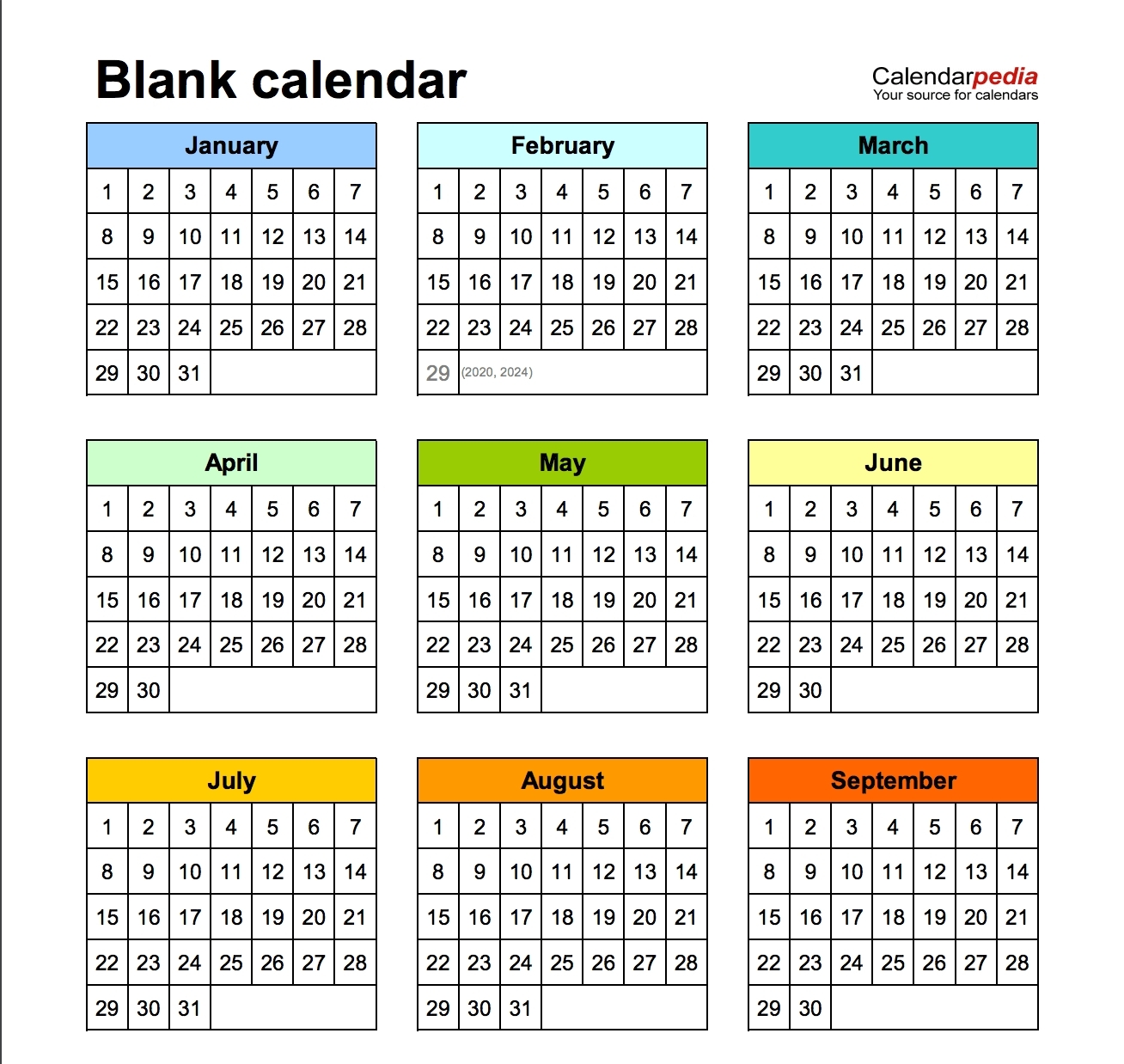 Free Printable Calendar In Bold Print - Example Calendar Printable