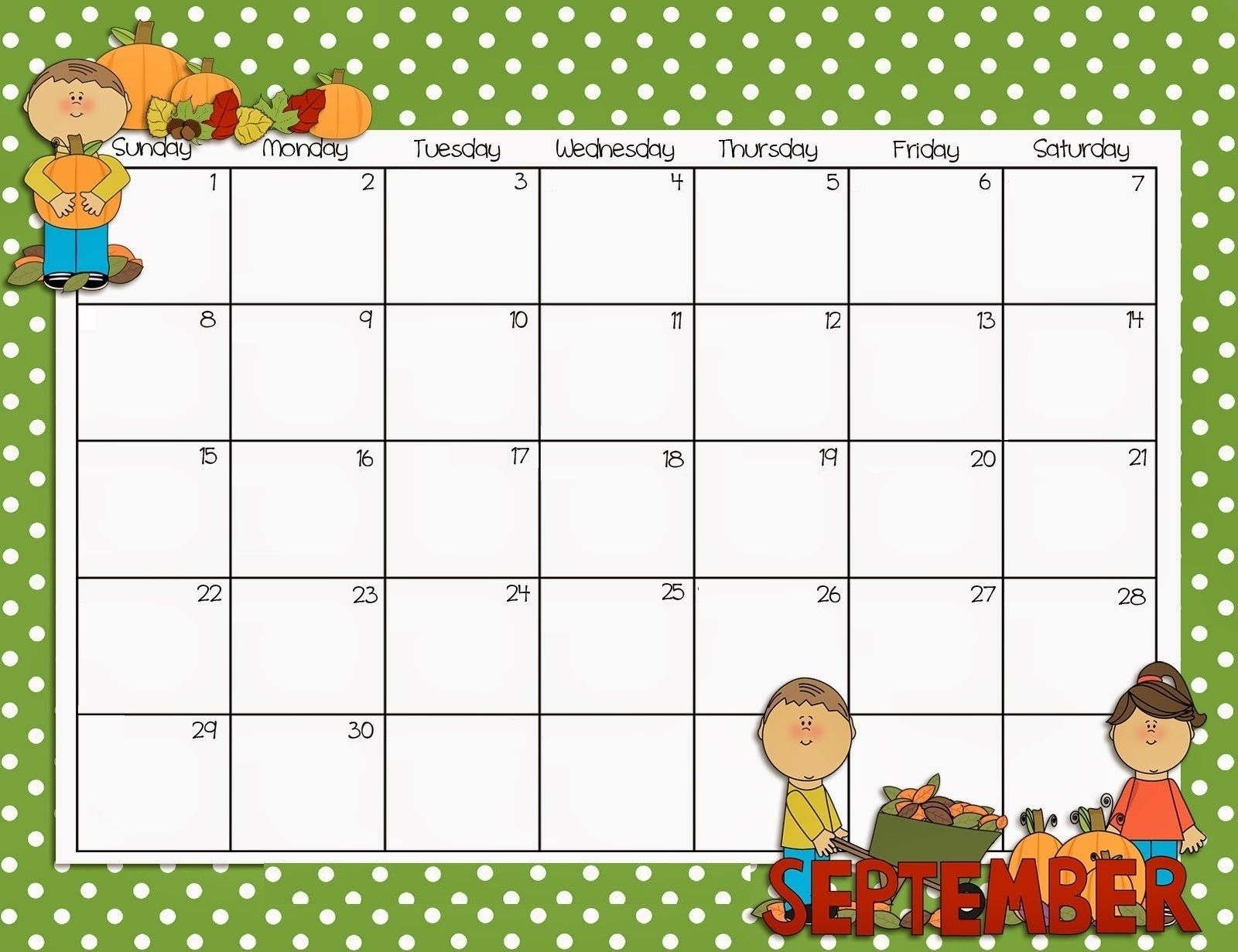 Printable Calendar For Teachers Free