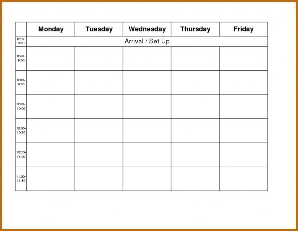 Free Printable Calendar Monday Through Friday | Month