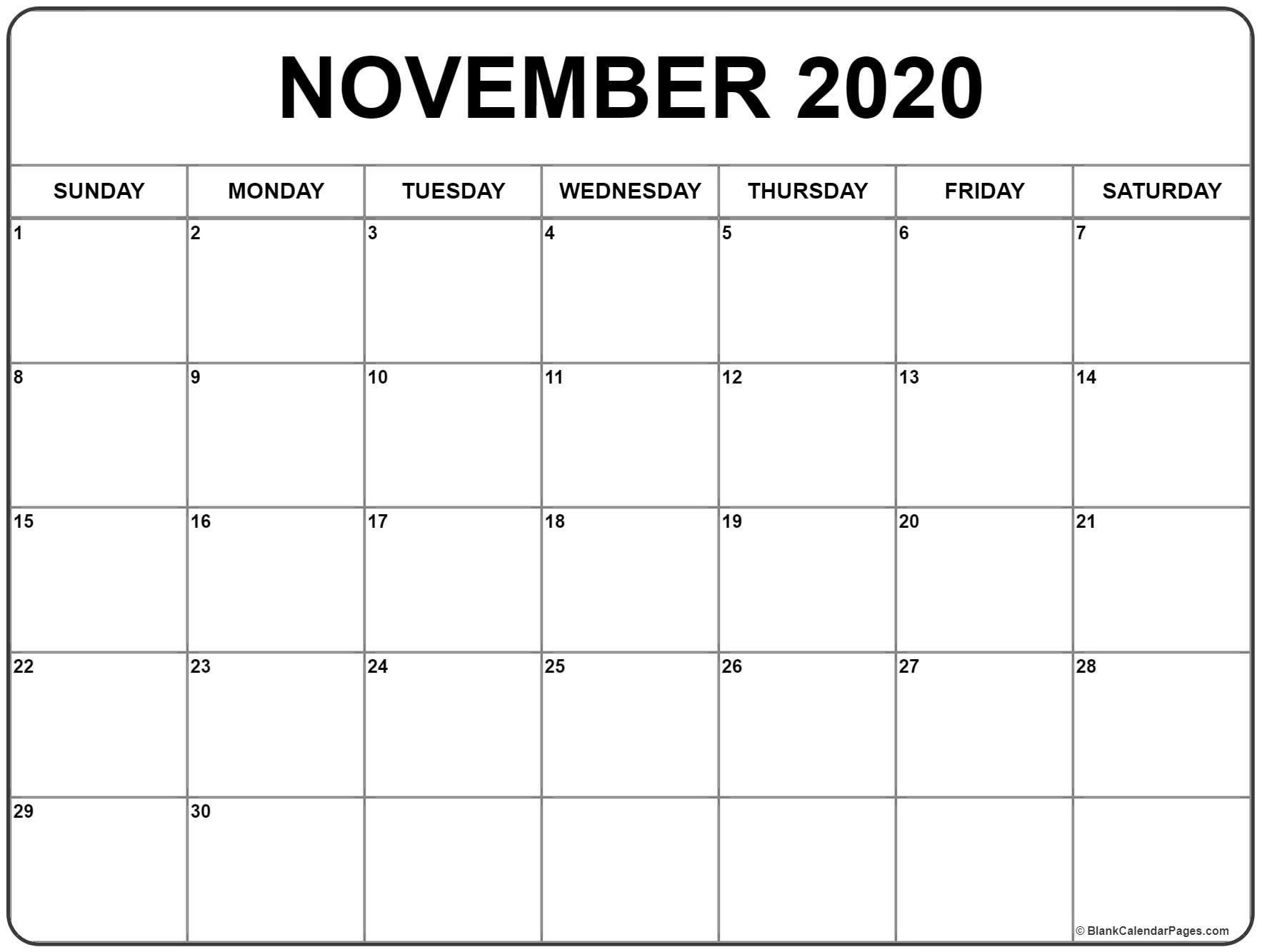 Free Printable Calendar October November December 2020