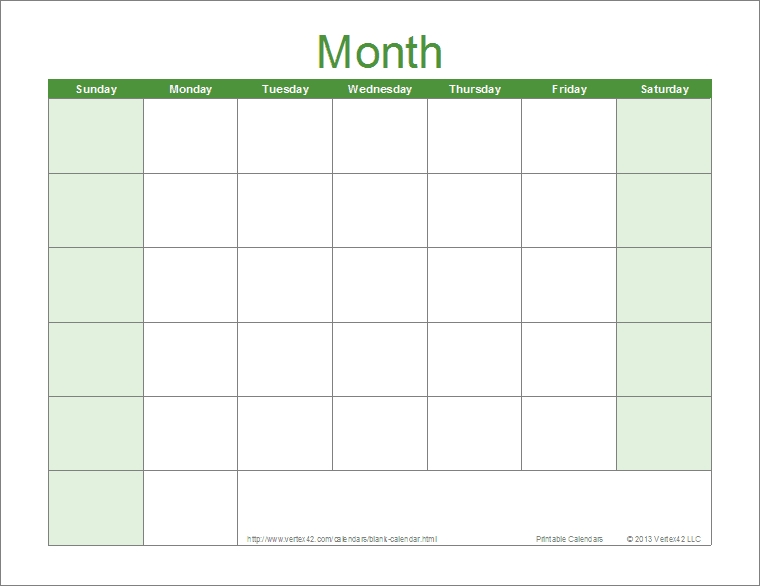 free printable calendars you can write in | calendar