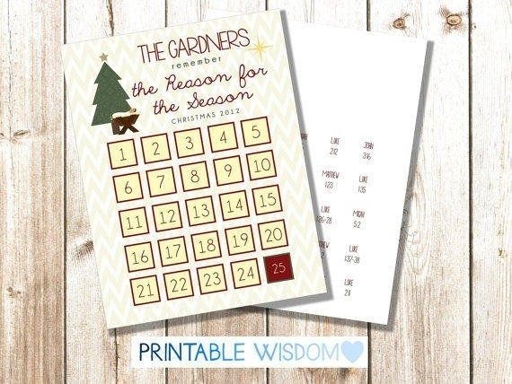 Free Printable Christian Advent Calendar | Ten Free