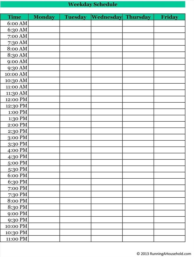 Free Printable Daily Calendar 15 Minute Increments Di 2020