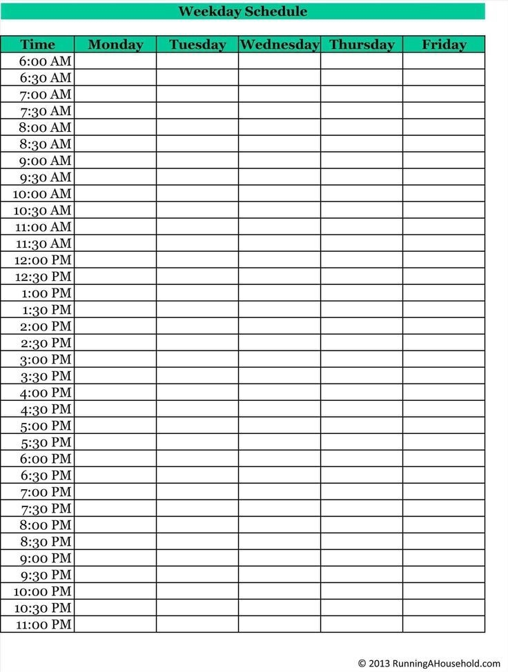 free printable daily calendar 15 minute increments di 2020